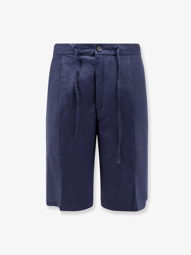 Hevo Hevo Torre Lapillo Linen Viscose Shorts Blue - World Class Fashion