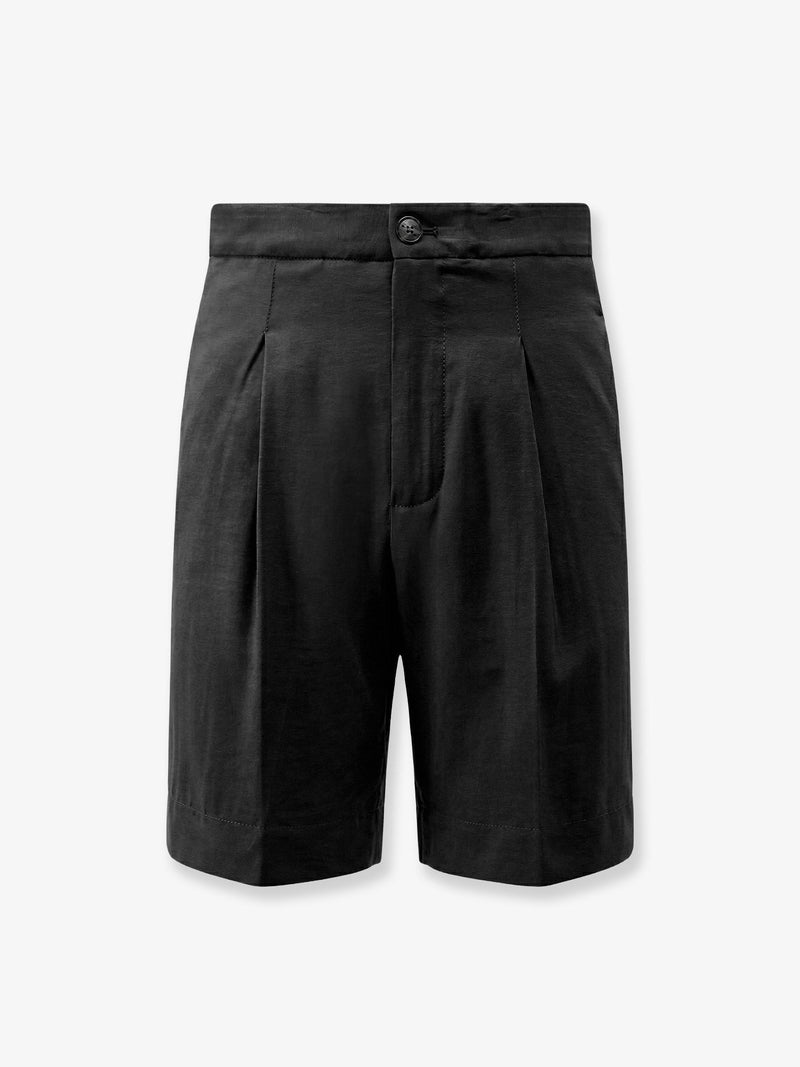 Hevo Hevo Torre Lapillo Modal Blend Bermuda Shorts Black - World Class Fashion