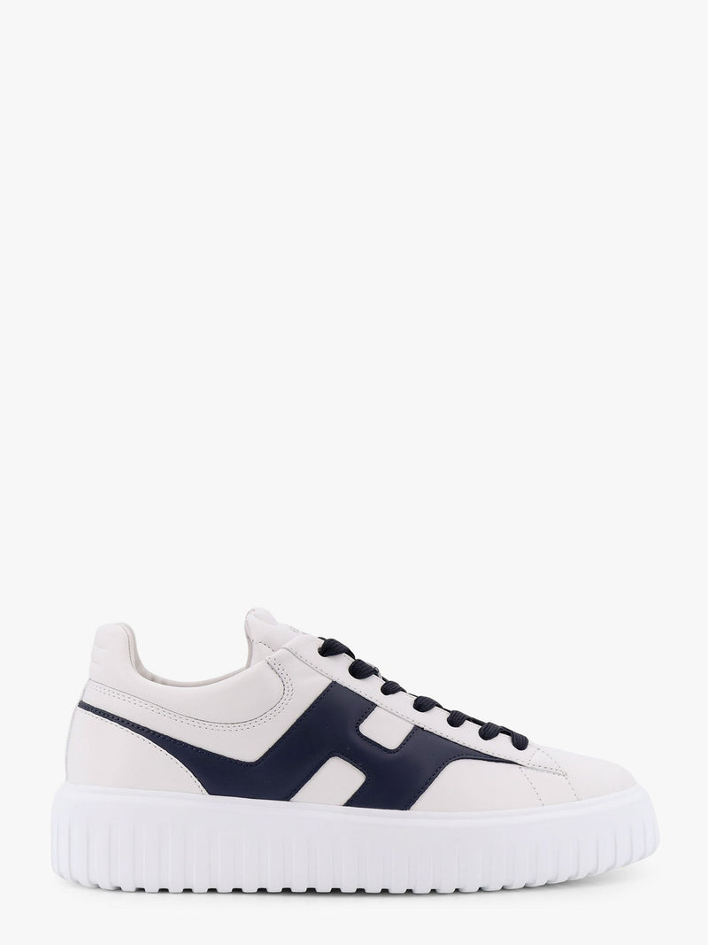 Hogan Zapatillas de cuero Hogan H-Stripes blancas para hombre - World Class Fashion