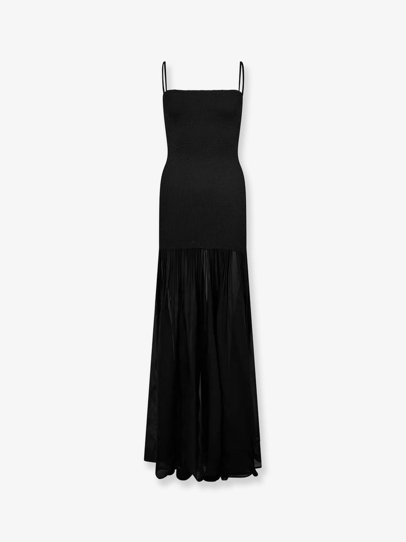 Hunza G Hunza G Vestido arrugado original negro - World Class Fashion