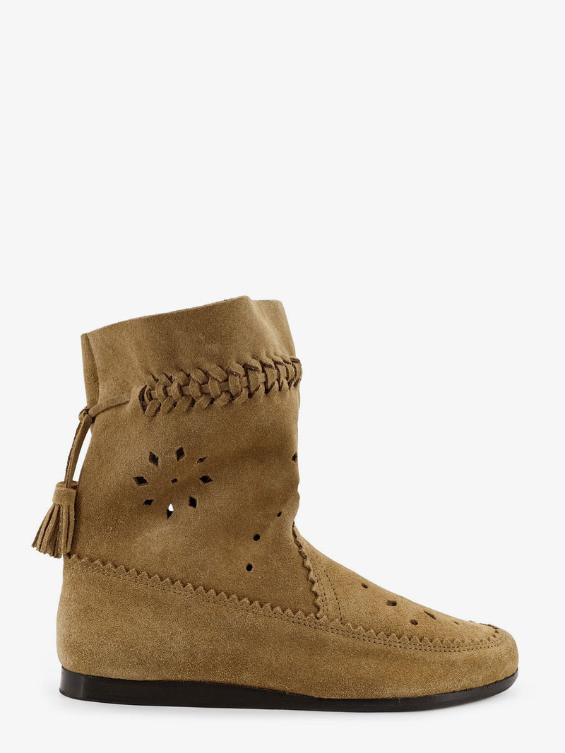 Isabel Marant Botas Isabel Marant Woosta de gamuza color beige - World Class Fashion