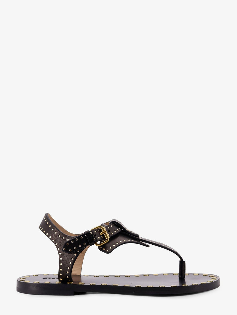 Isabel Marant Isabel Marant Joonya Low Leather Sandals Black - World Class Fashion