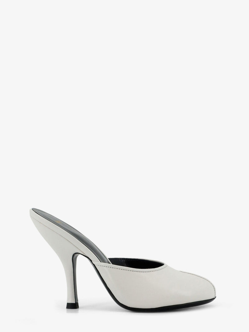 Jude Jude Leather Date Mule Sandals White - World Class Fashion