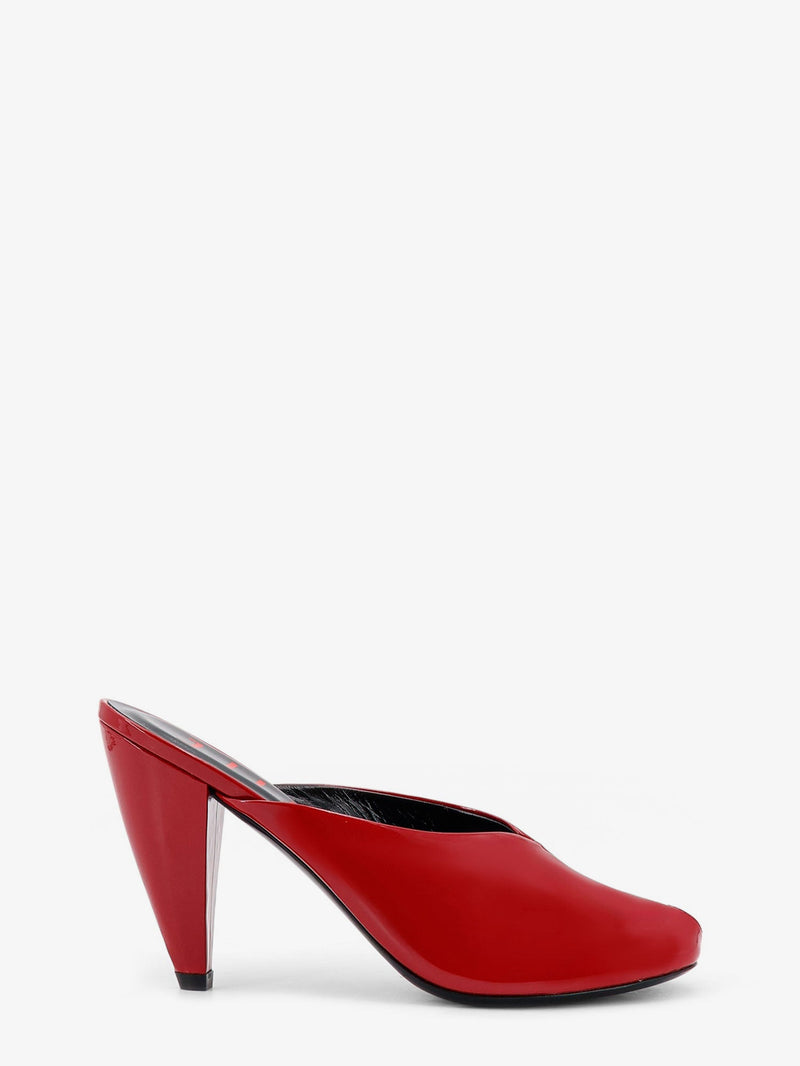 Jude Jude Paw Mule Patent Leather Sandals Red - World Class Fashion