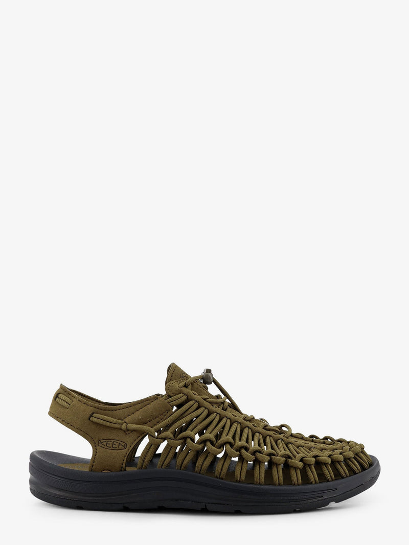 Keen Keen Uneek M Suede Sandals Dark Olive/Black - World Class Fashion