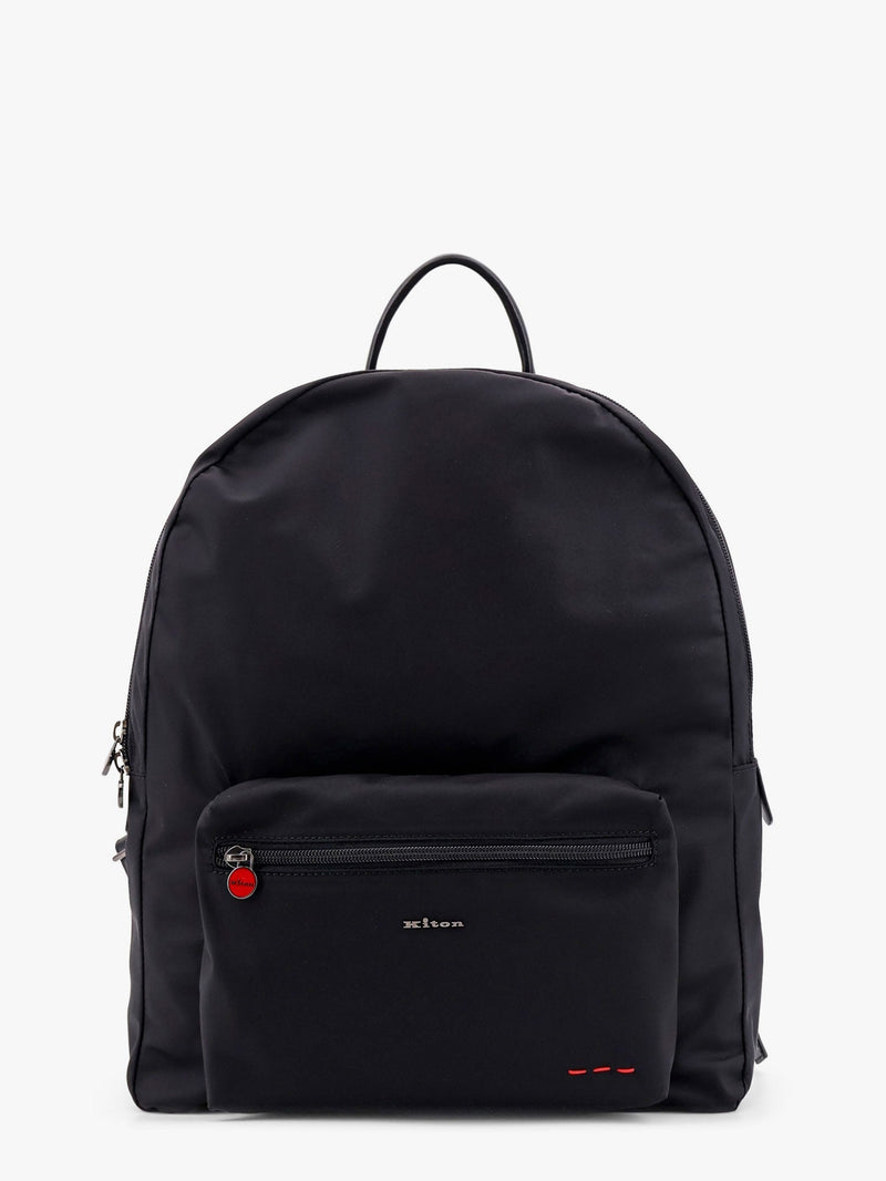 Kiton Ciro Paone Kiton Ciro Paone Nylon Backpack With Metal Lettering Logo - World Class Fashion