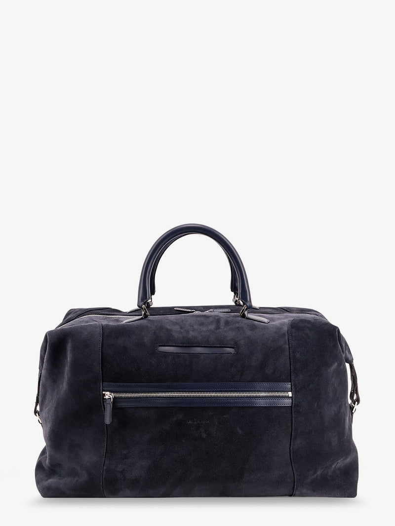 Kiton Ciro Paone Kiton Ciro Paone Suede Weekend Travel Bag Blue - World Class Fashion