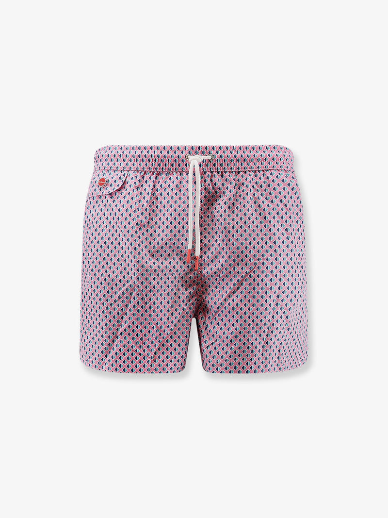 Kiton Ciro Paone Kiton Ciro Paone Nylon Swim Trunks Pink - World Class Fashion