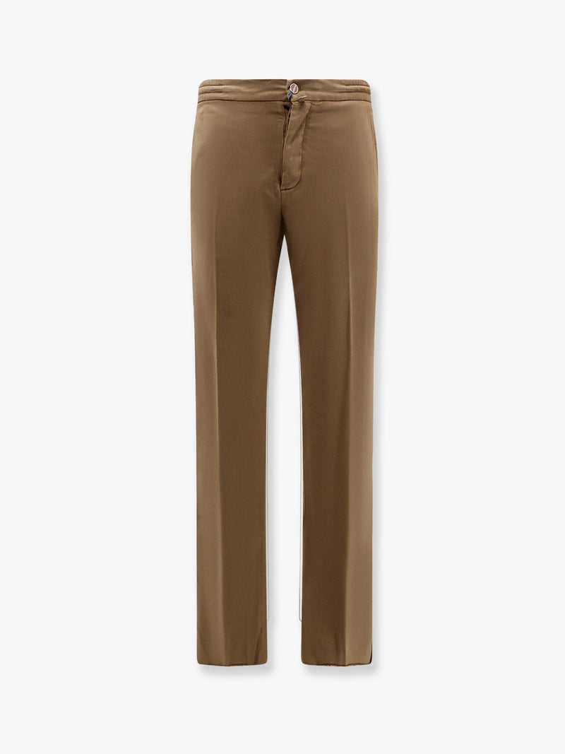Kiton Ciro Paone Kiton Ciro Paone Lyocell Trousers Brown Men - World Class Fashion