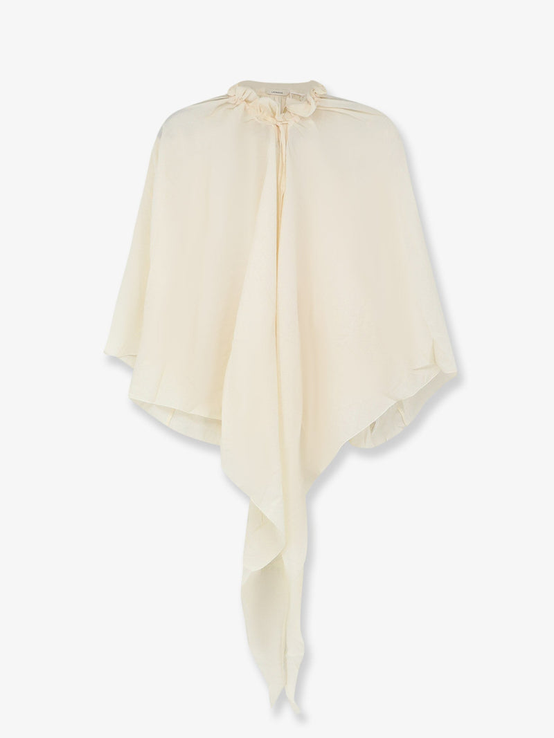 Lamrons Lamrons Modal and Silk Blend Top Beige Women - World Class Fashion