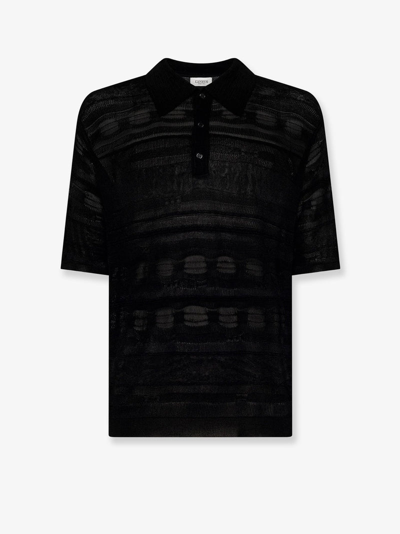 Laneus Laneus Cotton Polo Shirt Black Men - World Class Fashion