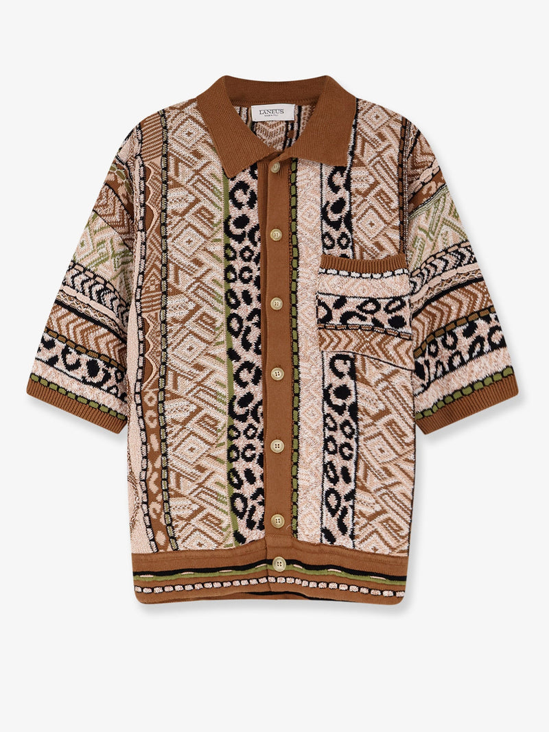 Laneus Camisa de punto multicolor Laneus para hombre - World Class Fashion