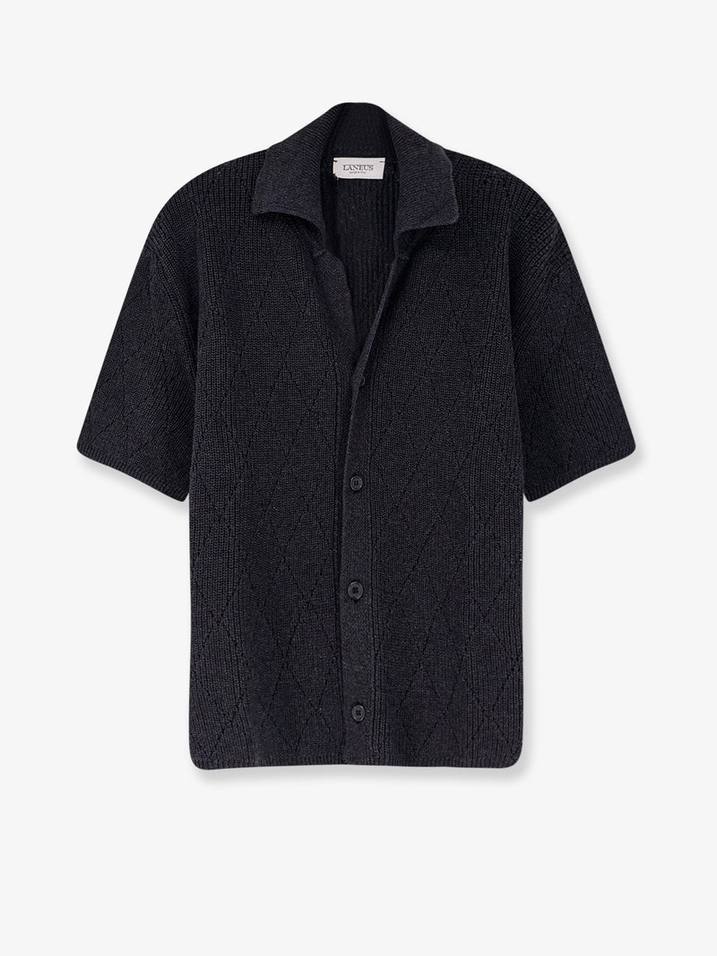 Laneus Laneus Cotton Shirt Black Men - World Class Fashion