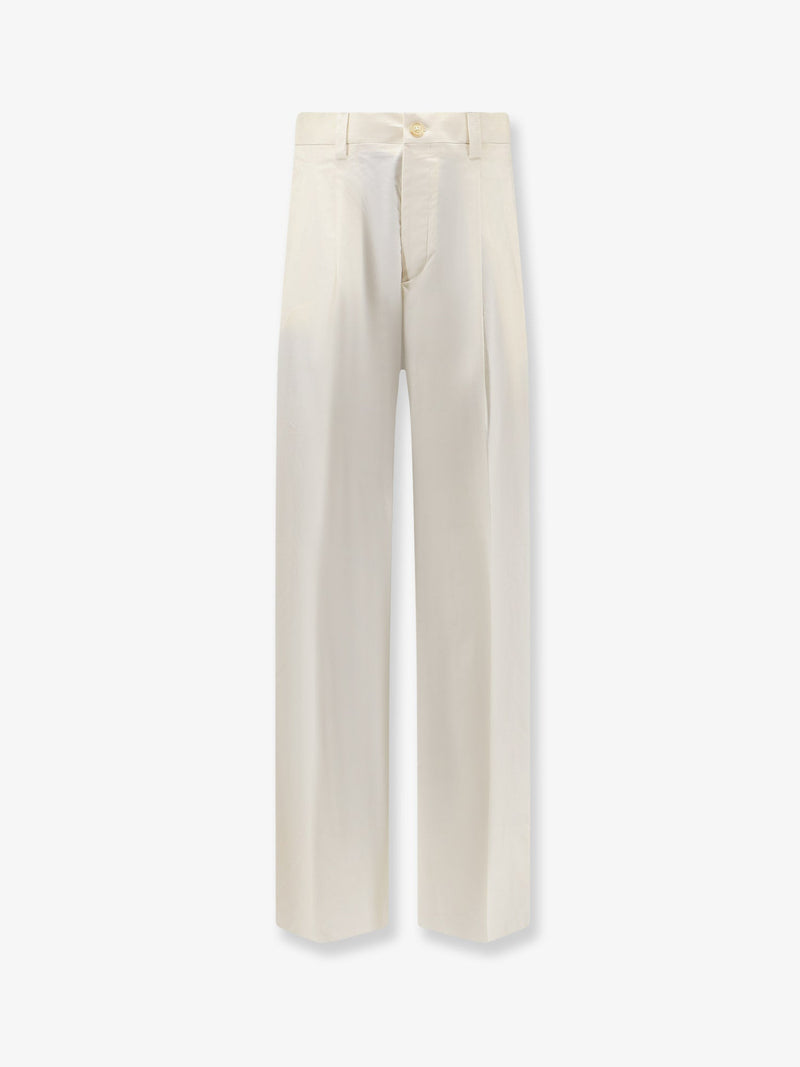 Laneus Laneus Stretch Cotton Trousers White Men - World Class Fashion