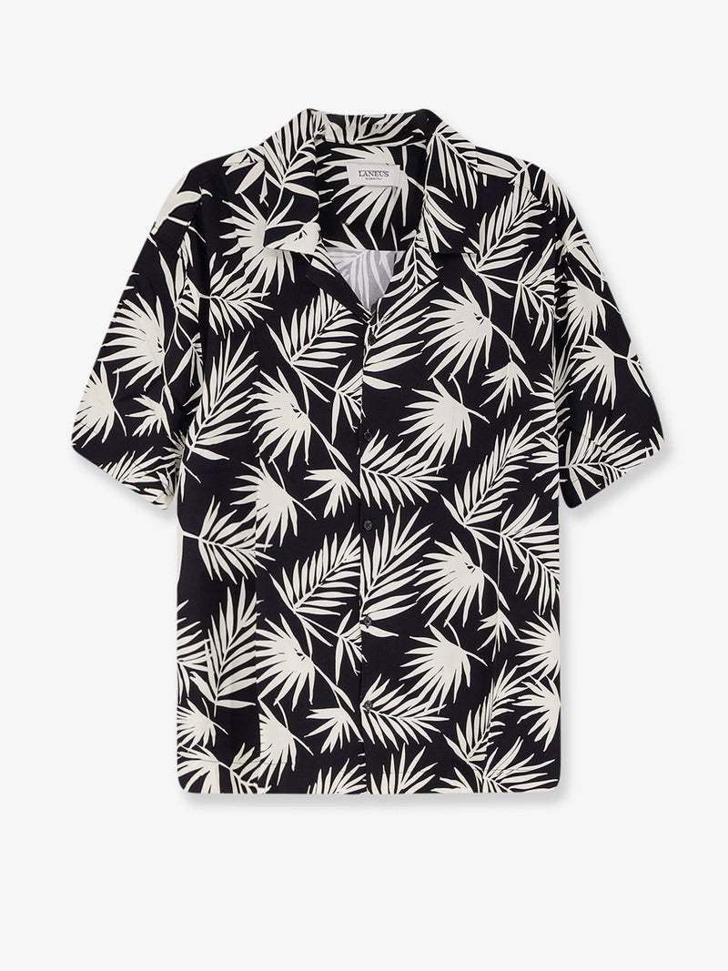 Laneus Laneus Printed Viscose Shirt Black Men - World Class Fashion