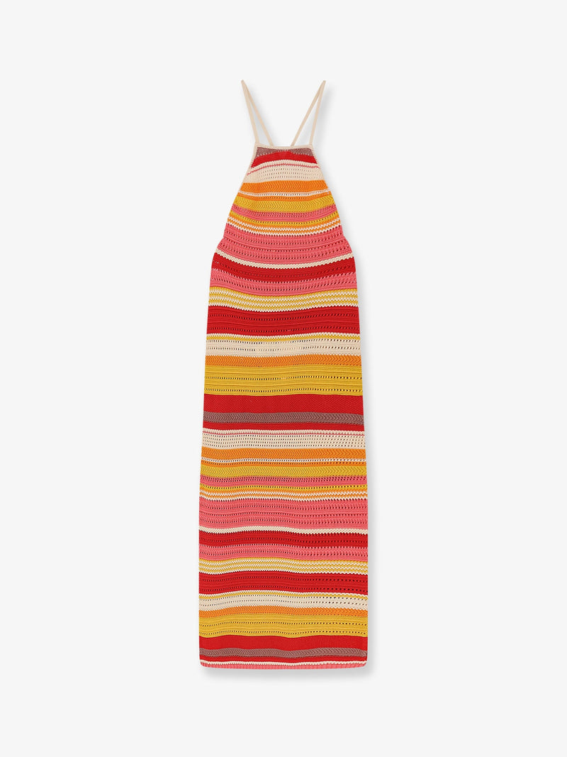 Laneus Vestido de algodón multicolor para mujer Laneus - World Class Fashion