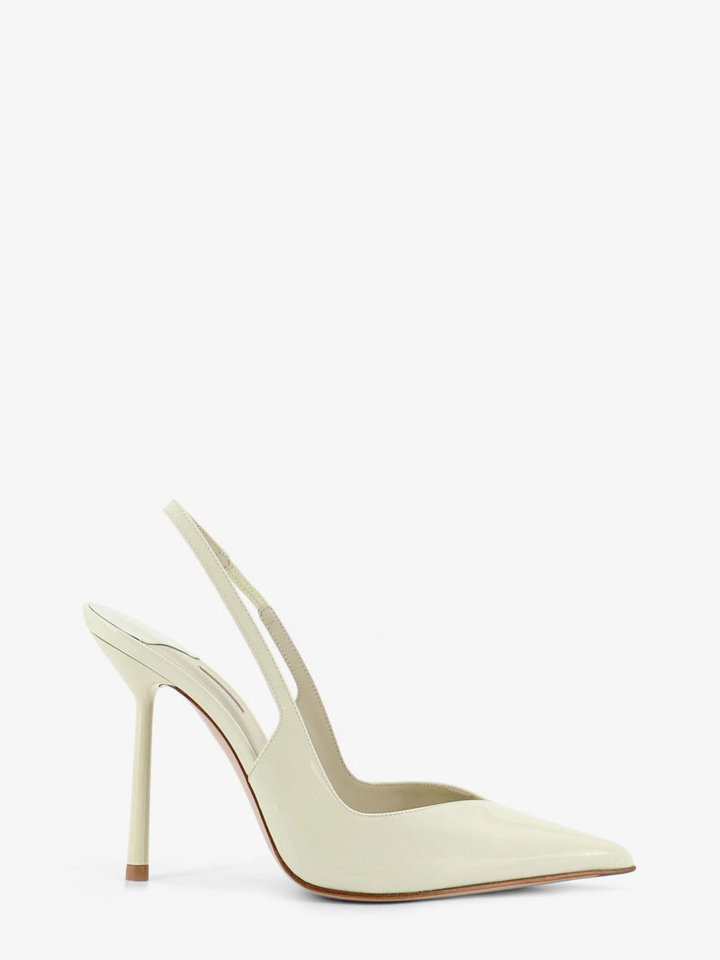 Le Silla Zapatos de tacón Le Silla Chanel Vivienne de charol blanco - World Class Fashion