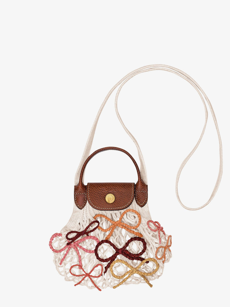 Longchamp Paris Longchamp Paris Le Pliage Filet Canvas Shoulder Bag Beige - World Class Fashion