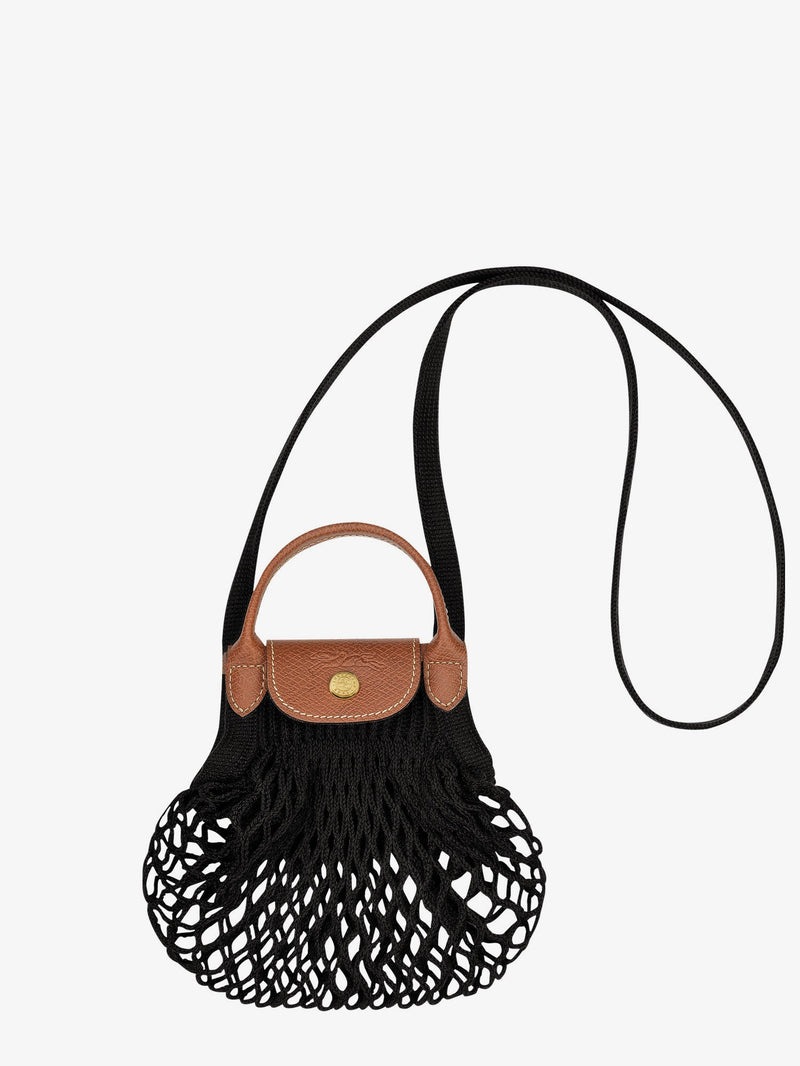 Longchamp Paris Longchamp Paris Le Pliage Filet Cotton Crossbody Bag Black - World Class Fashion