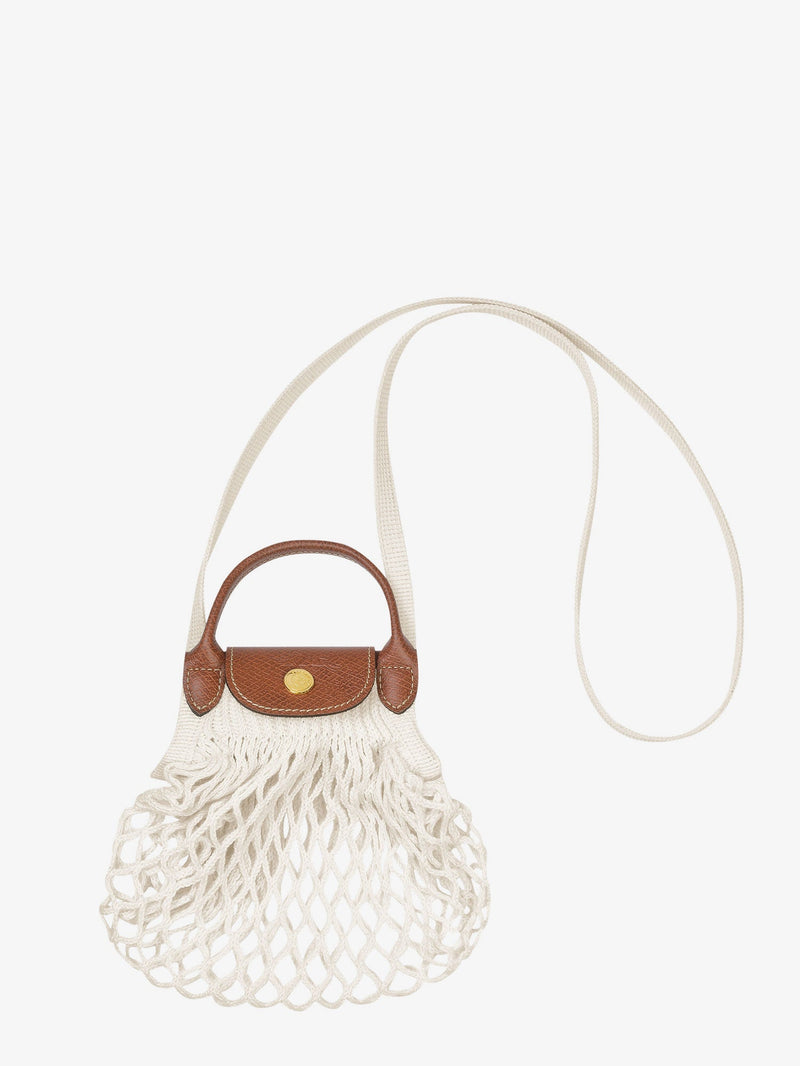 Longchamp Paris Longchamp Paris Le Pliage Filet Cotton Crossbody Bag Beige - World Class Fashion