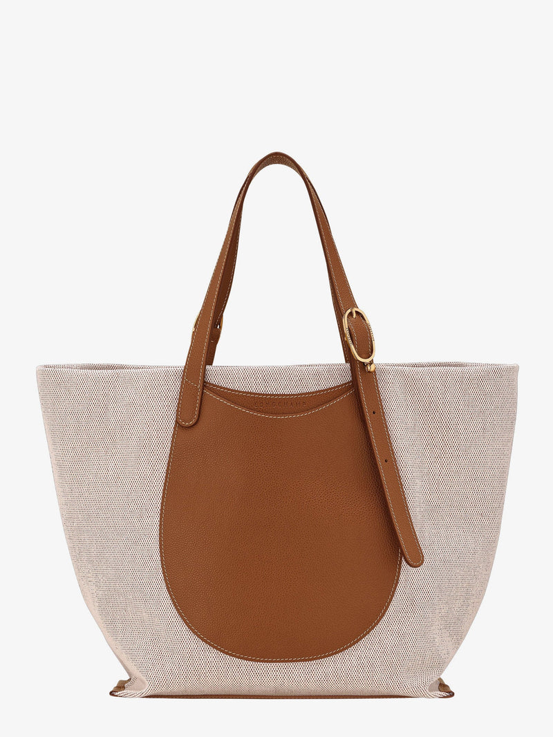Longchamp Paris Bolso de hombro Longchamp Paris Canvas Le Foulonné Beige - World Class Fashion