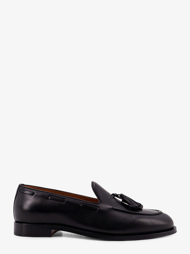 Loro Piana Mocasines de cuero con borla y sarga Loro Piana negros - World Class Fashion