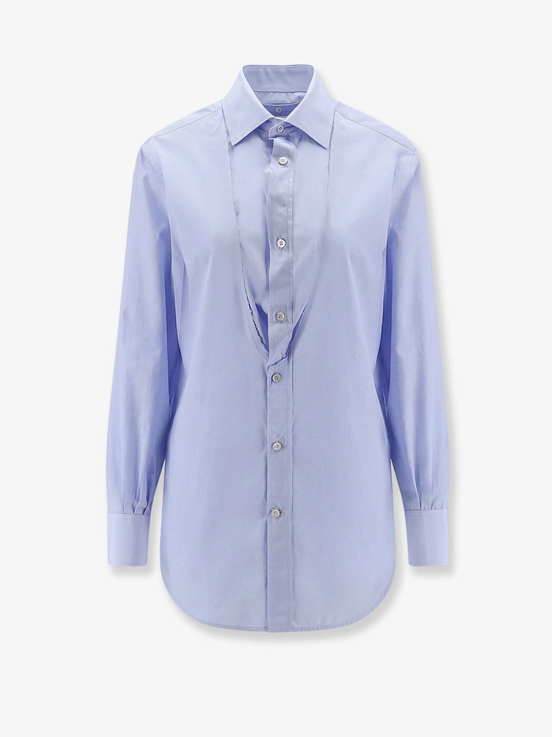 Maison Margiela Maison Margiela Cotton Shirt Blue Women - World Class Fashion