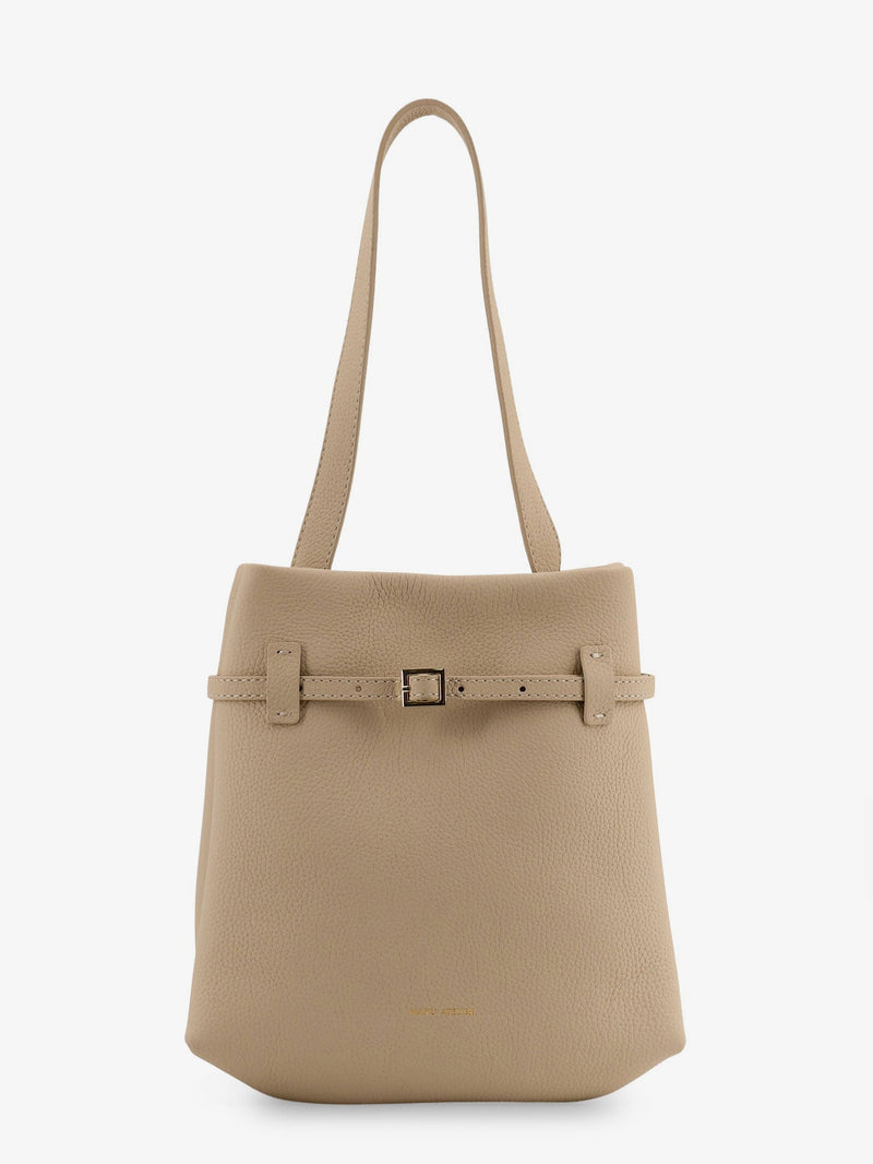 Manu Atelier Manu Atelier Mini Tote Du Jour Leather Bag Beige - World Class Fashion