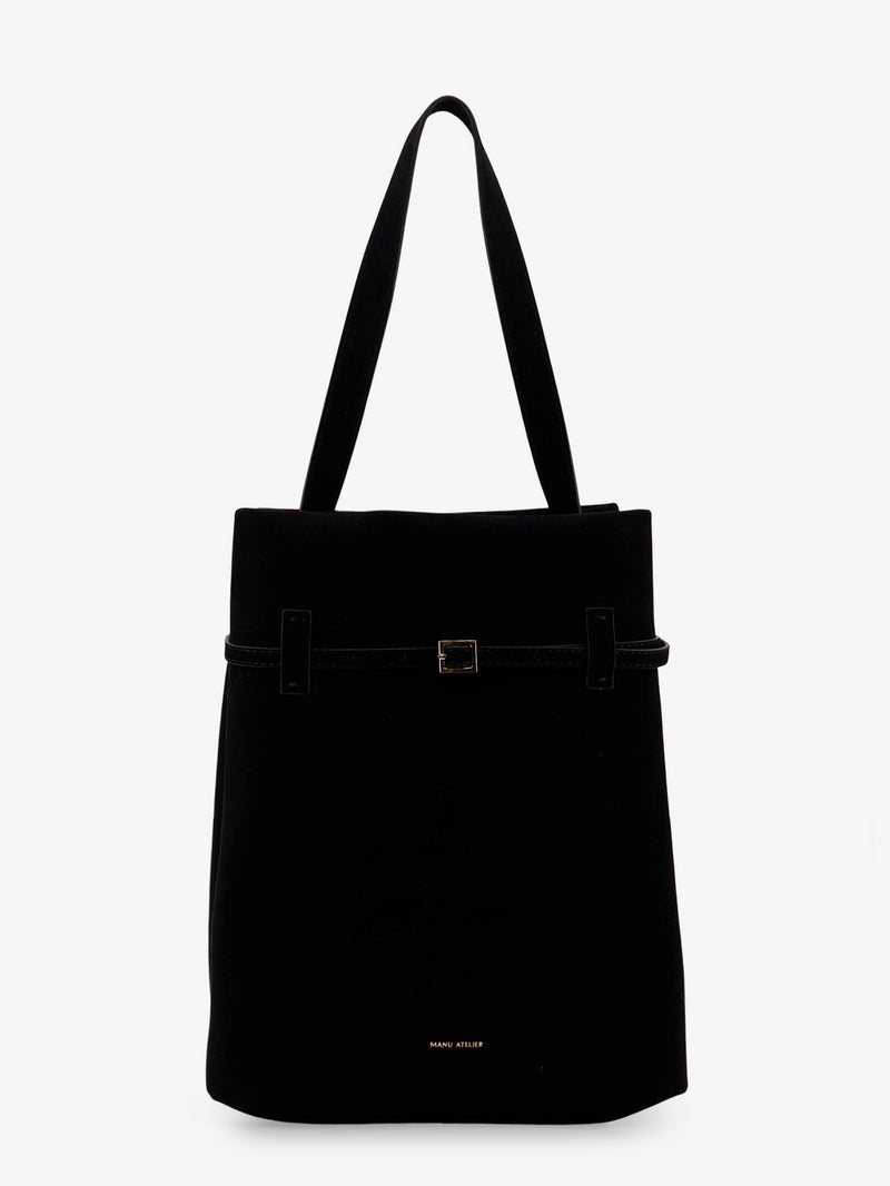 Manu Atelier Manu Atelier Tote Du Jour Suede Shoulder Bag Black - World Class Fashion