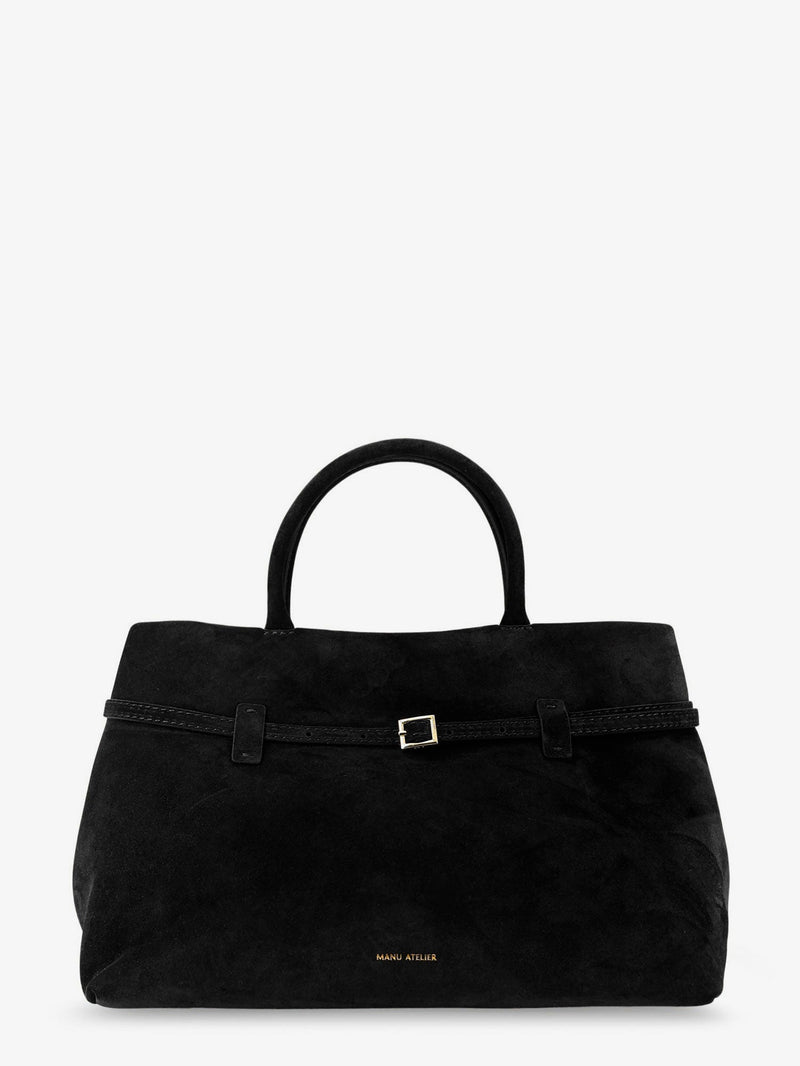 Manu Atelier Manu Atelier Le Cambon 35 Suede Handbag Black - World Class Fashion
