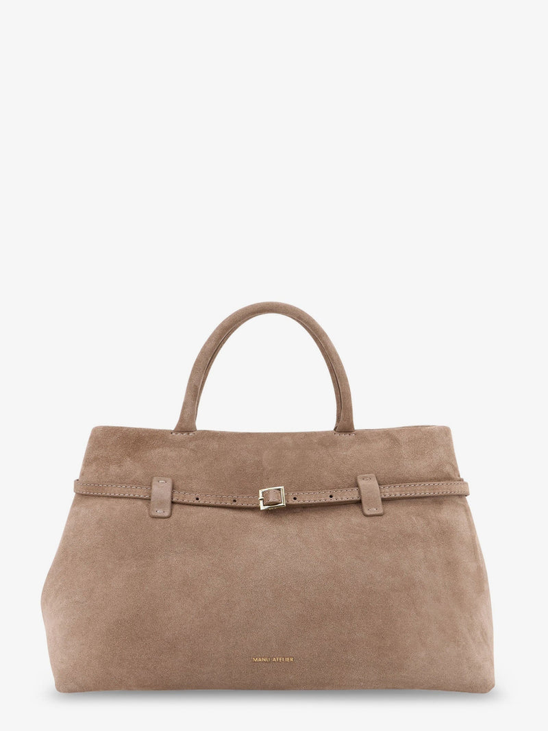 Manu Atelier Manu Atelier Le Cambon 35 Suede Shoulder Bag Grey - World Class Fashion