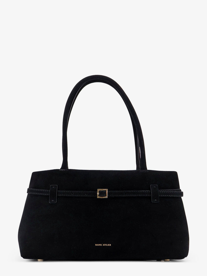 Manu Atelier Manu Atelier East West Le Cambon Suede Shoulder Bag Black - World Class Fashion