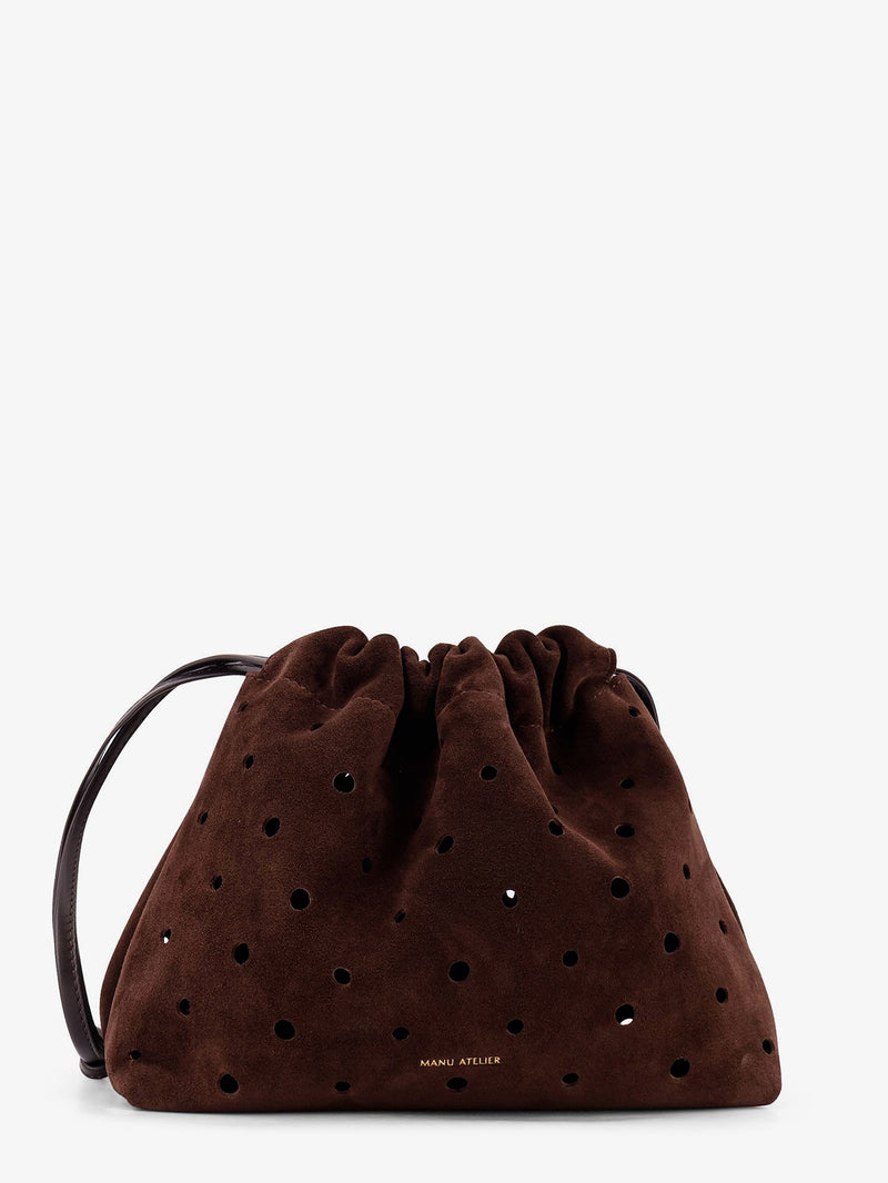Manu Atelier Manu Atelier Romy Suede Shoulder Bag Deep Brown - World Class Fashion