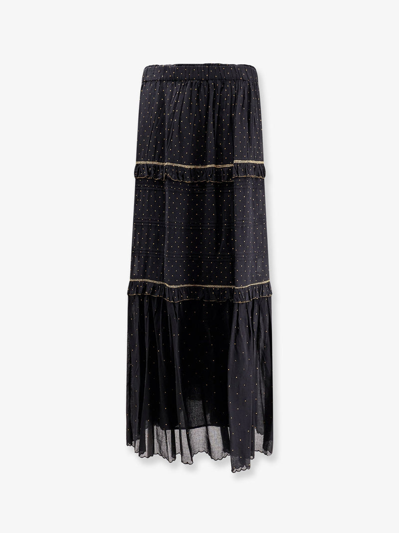 Marant Étoile Marant Étoile Falda Volodia de lunares negra - World Class Fashion