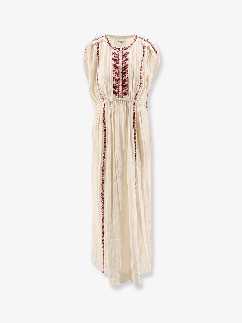 Marant Étoile Vestido Largo Liviane de Marant Étoile Color Beige - World Class Fashion