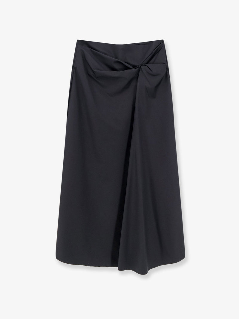 Max Mara Falda Max Mara Mxmpaggi de mezcla de algodón negra - World Class Fashion