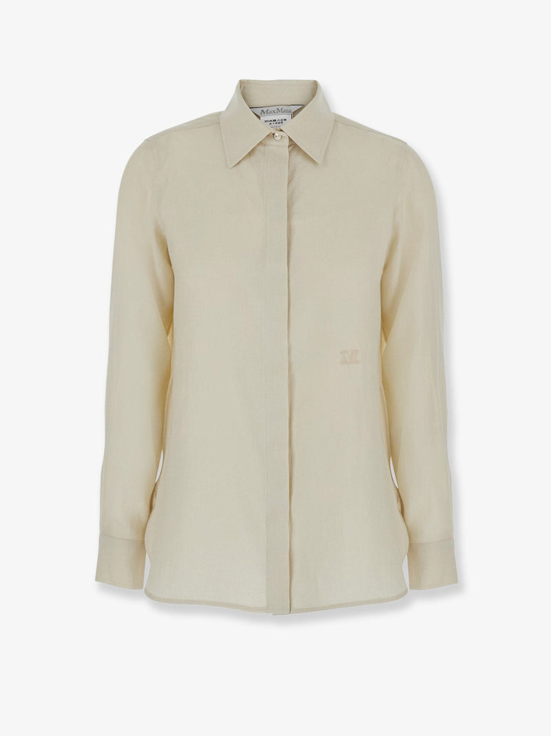 Max Mara Max Mara Vissuto Linen Shirt Beige Women - World Class Fashion