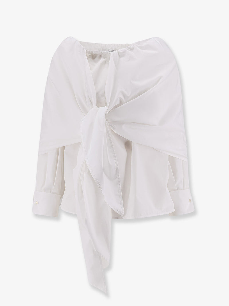 Max Mara Max Mara Mxmcurvone Cotton Shirt White - World Class Fashion