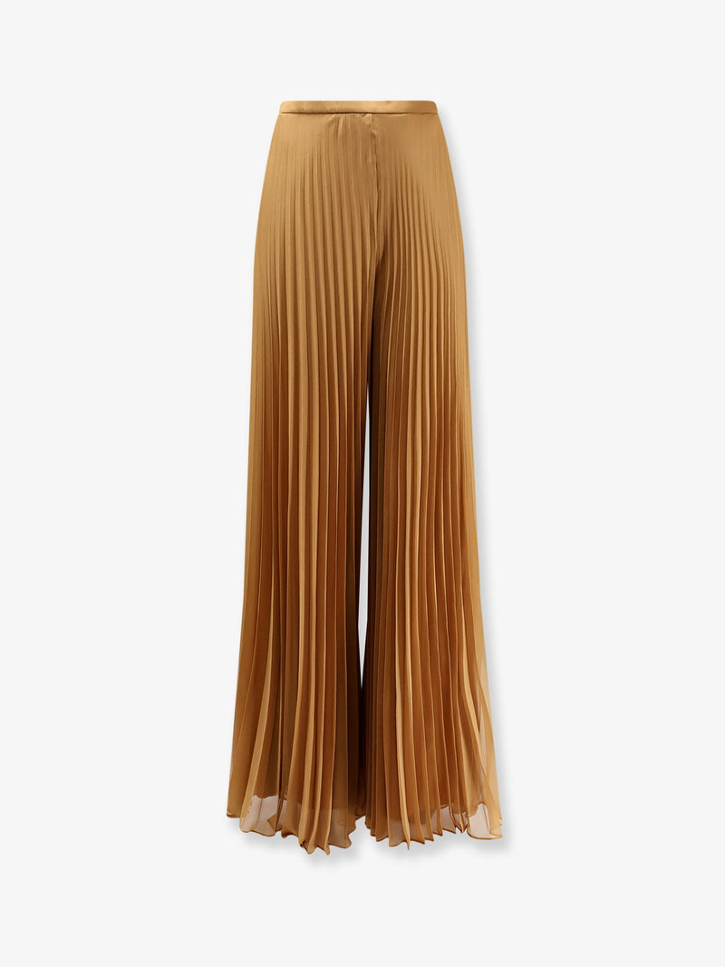 Max Mara Max Mara Mxegrembo Pleated Trousers Brown - World Class Fashion