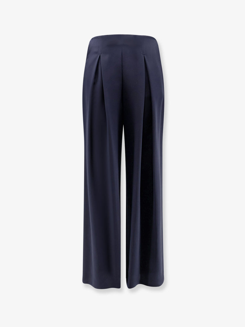 Max Mara Max Mara Mxppalude Satin Trousers Azules - World Class Fashion