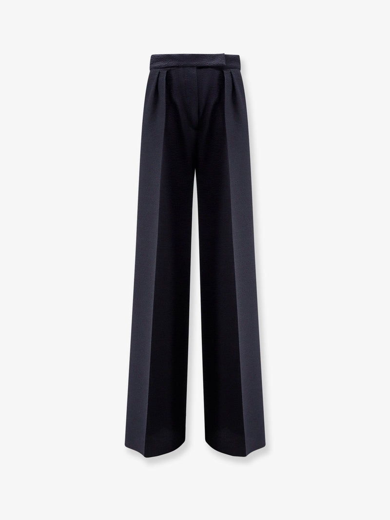 Max Mara Max Mara Mxmsecolo Virgin Wool Trousers Blue - World Class Fashion