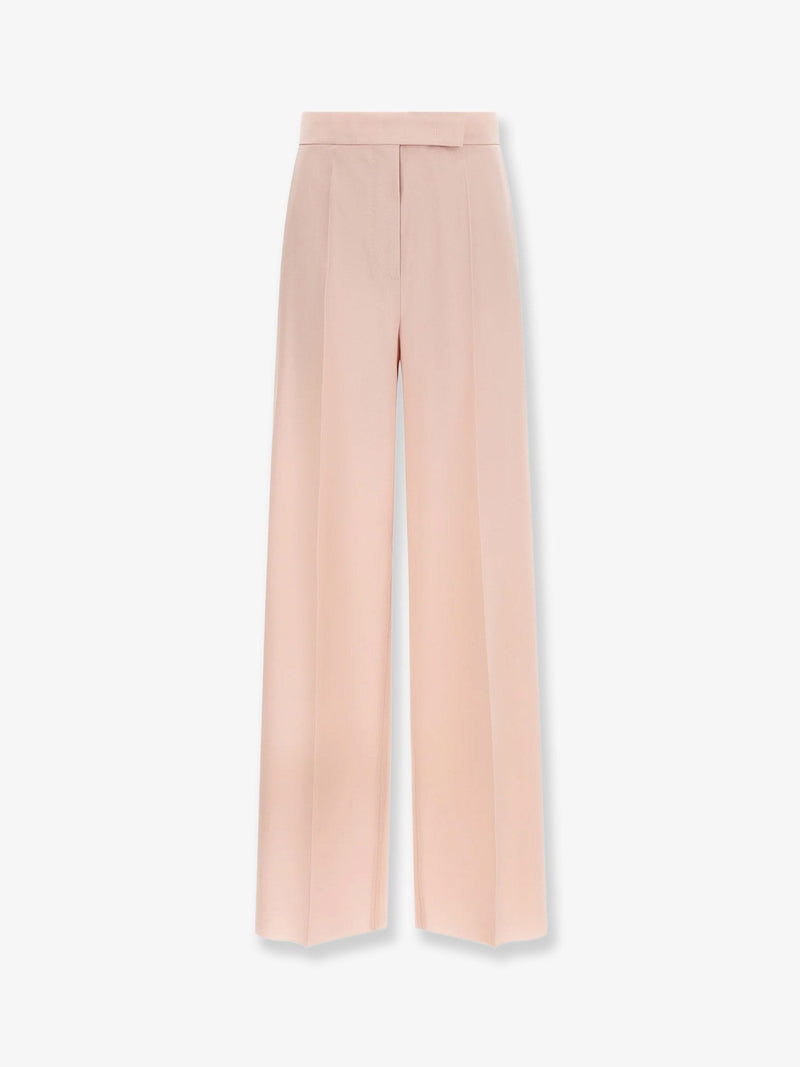 Max Mara Max Mara Virgin Wool Silk Mohair Trousers Pink - World Class Fashion