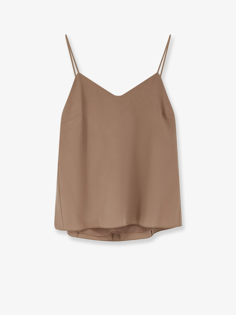 Max Mara Max Mara Silk Munghia Top Beige - World Class Fashion