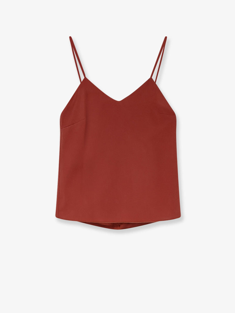 Max Mara Max Mara Munghia Silk Top Orange - World Class Fashion