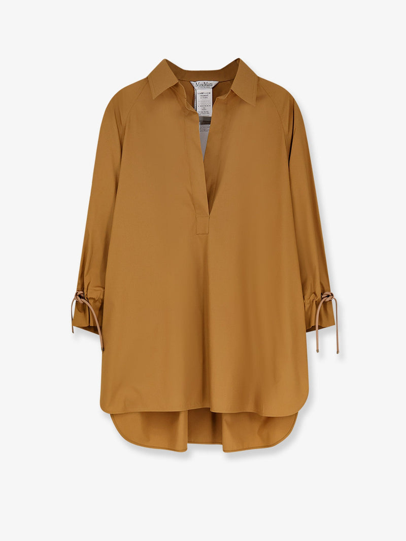 Max Mara Max Mara Mxmadorni Cotton Shirt Brown - World Class Fashion