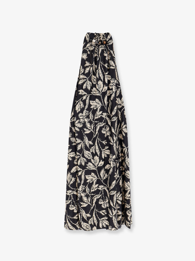 Max Mara Max Mara Mxmcartone Silk Dress Black - World Class Fashion