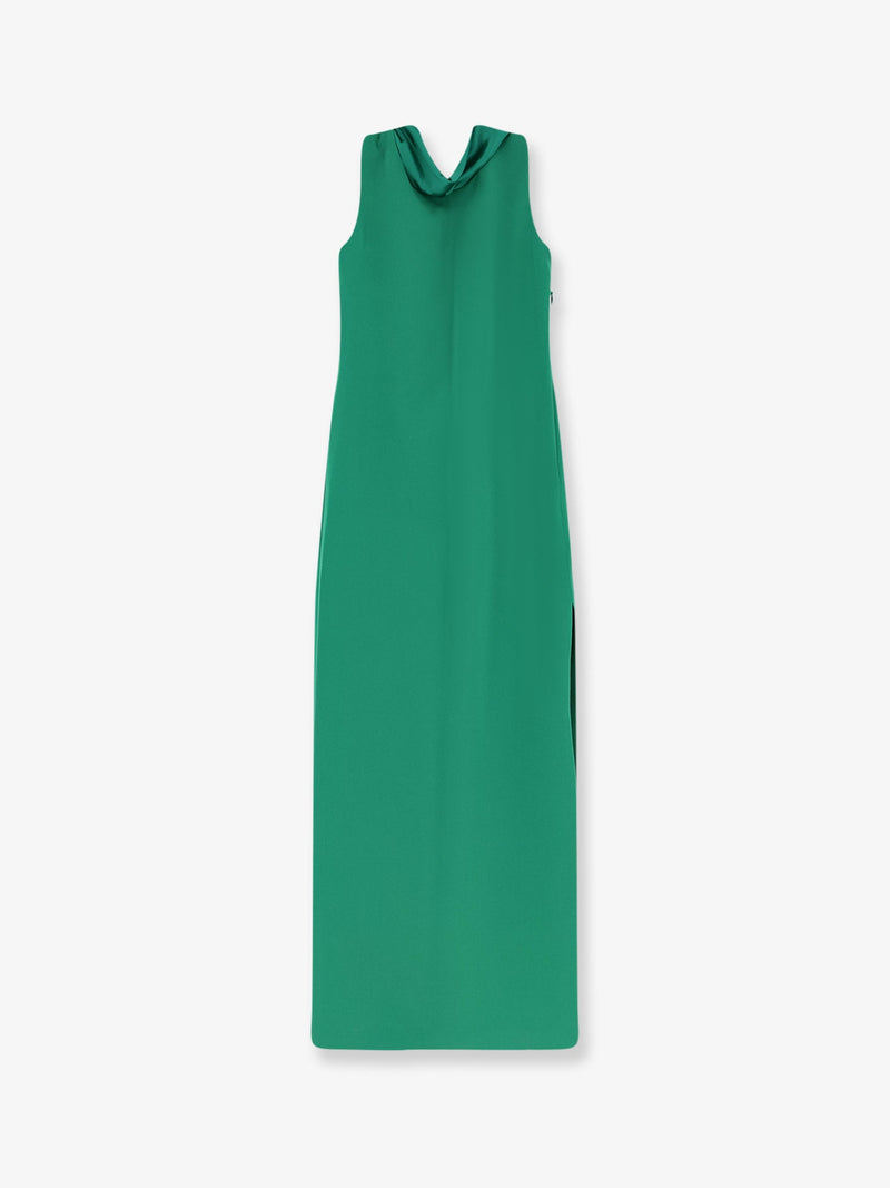 Max Mara Max Mara Mxmeaere Long Dress Green - World Class Fashion