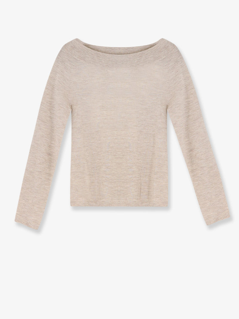 Max Mara Max Mara Jersey de Cachemira Faretra Beige - World Class Fashion