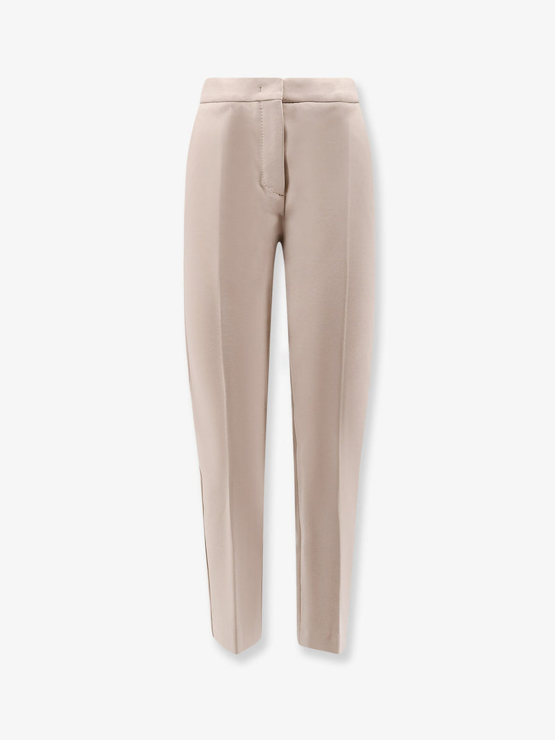 Max Mara Max Mara Viscose Blend Pegno Trousers Beige - World Class Fashion