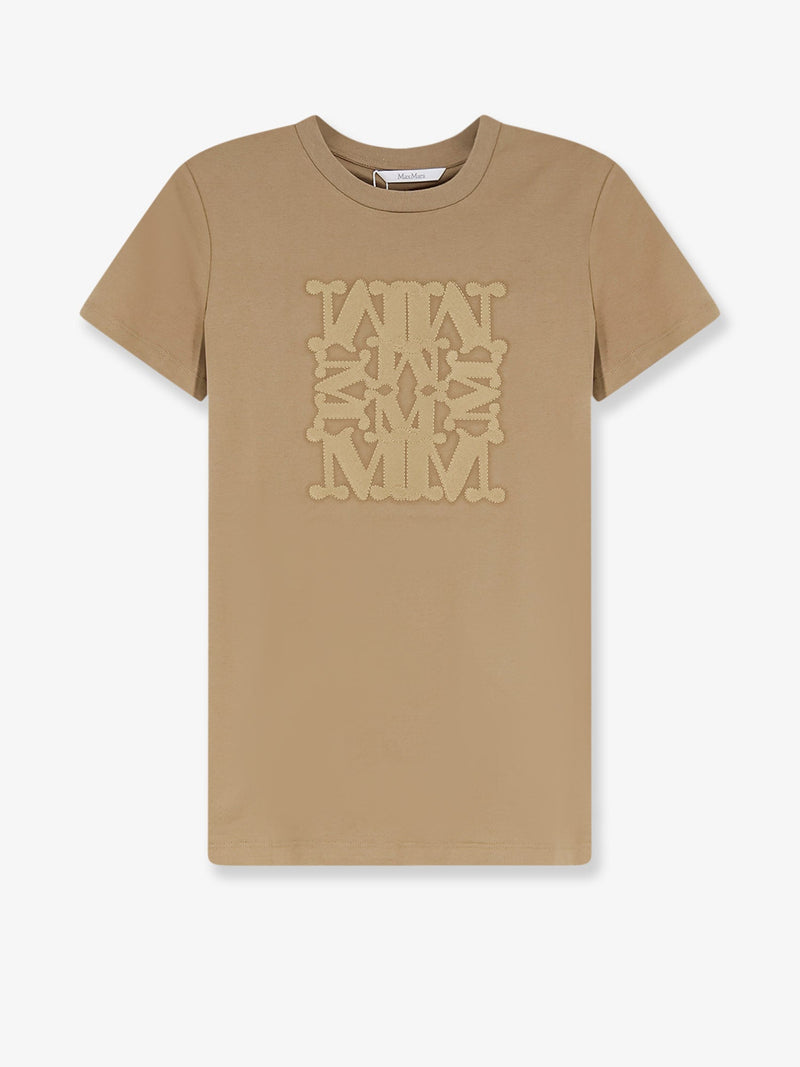 Max Mara Max Mara Mxmgiovane Cotton T-Shirt Beige - World Class Fashion